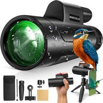 2025 Update - 80x100 Monocular Telescope High Powered for Smartphone High