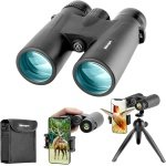 Adorrgon 12x42 HD Binoculars for Adults High Powered with Phone Adapter