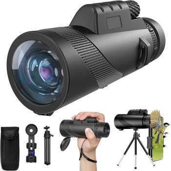 10x42 High-Powered Monocular for Adults - Military Grade Compact Monocular