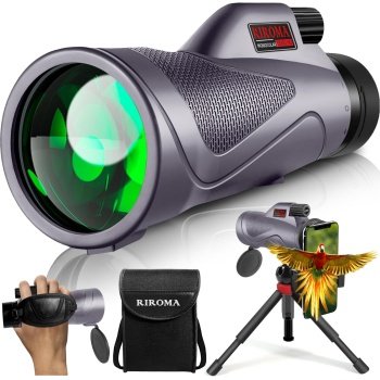 12x60 Monocular Telescope High Powered with Smartphone Adapter Tripod Plus