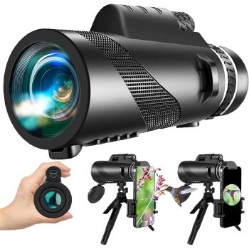80x100 Monocular-Telescope High Powered for Smartphone Monoculars