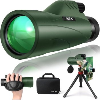 12x56 High Power Monocular Telescope with Tripod Bag, Handheld Monoculars