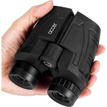 Occer 12x25 Compact Binoculars for Adults and Kids, Large Eyepiece Waterproof